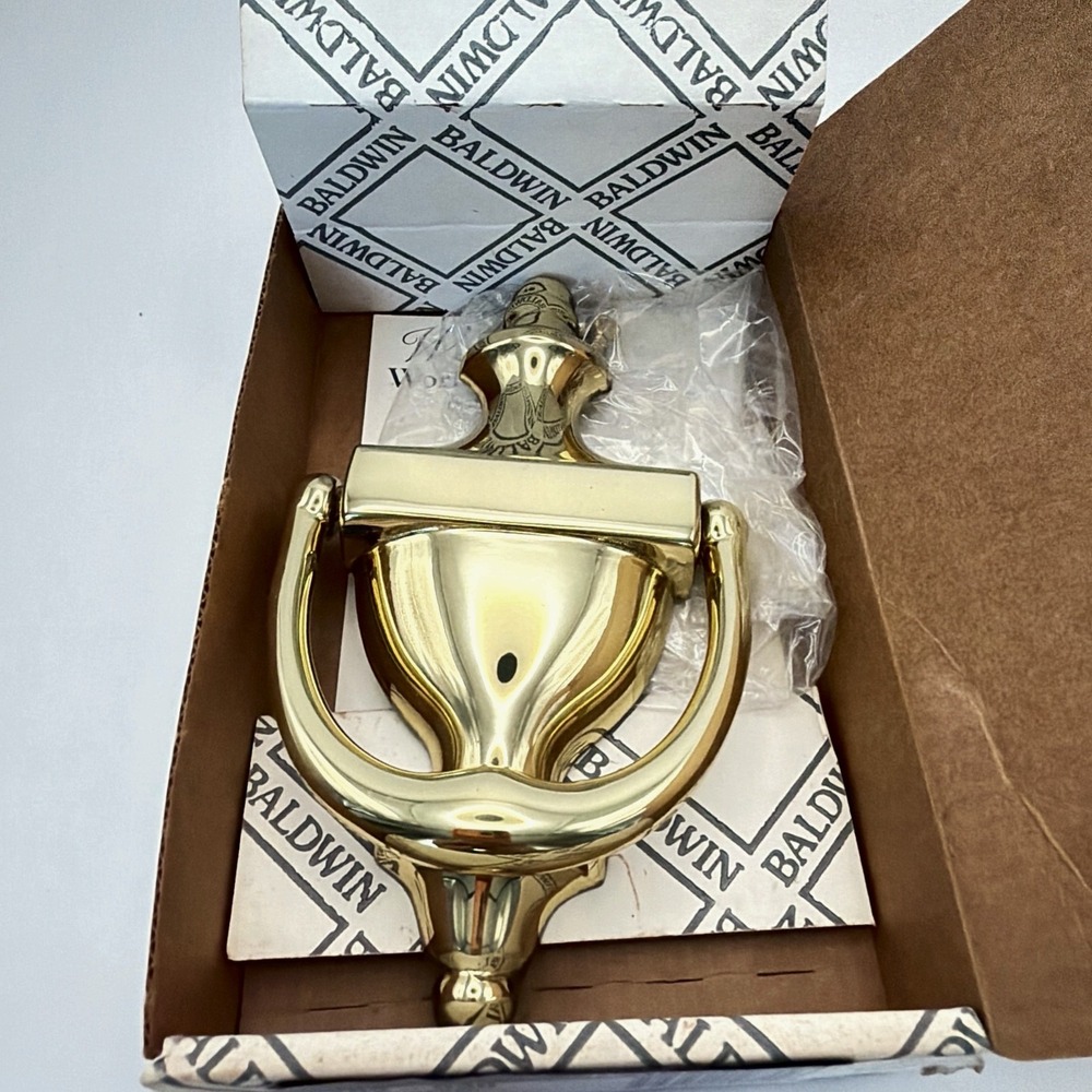 Baldwin Brass Door Knocker Ornate Ring Style Decorative Hardware